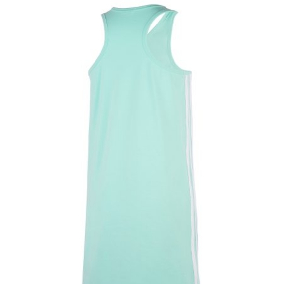 Adidas Mint & White Three-Stripe Logo Racerback  Dress NWT - Picture 4 of 5